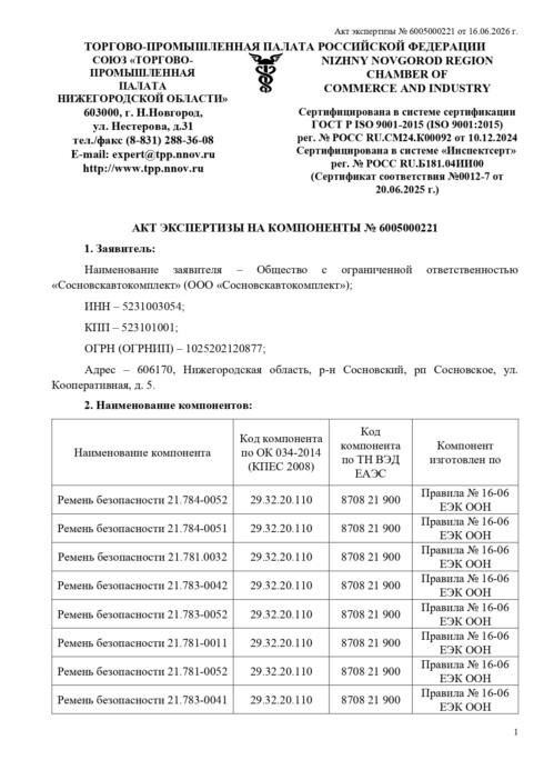 Сертификаты качества